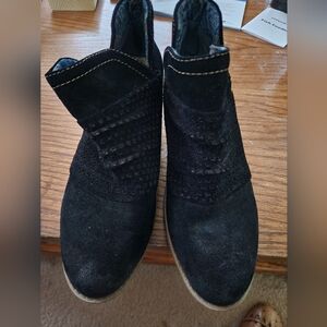 Women's Black Suede Ankle Boots